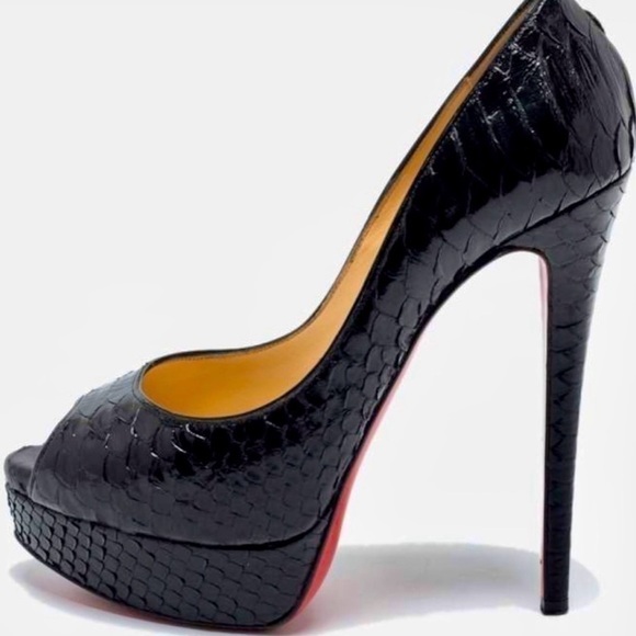 Christian Louboutin Lady Peep Python skin peep pumps EU38 rare 100% authentic. - Picture 11 of 11